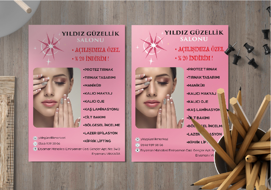 Güzellik Salonu Broşür Basımı