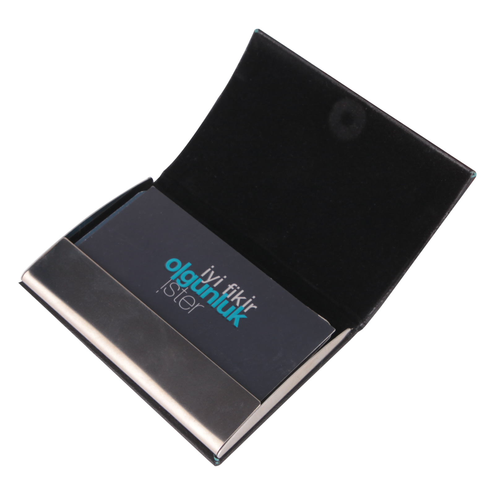 RAYİHA SİYAH DERİ KARTVİZİTLİK