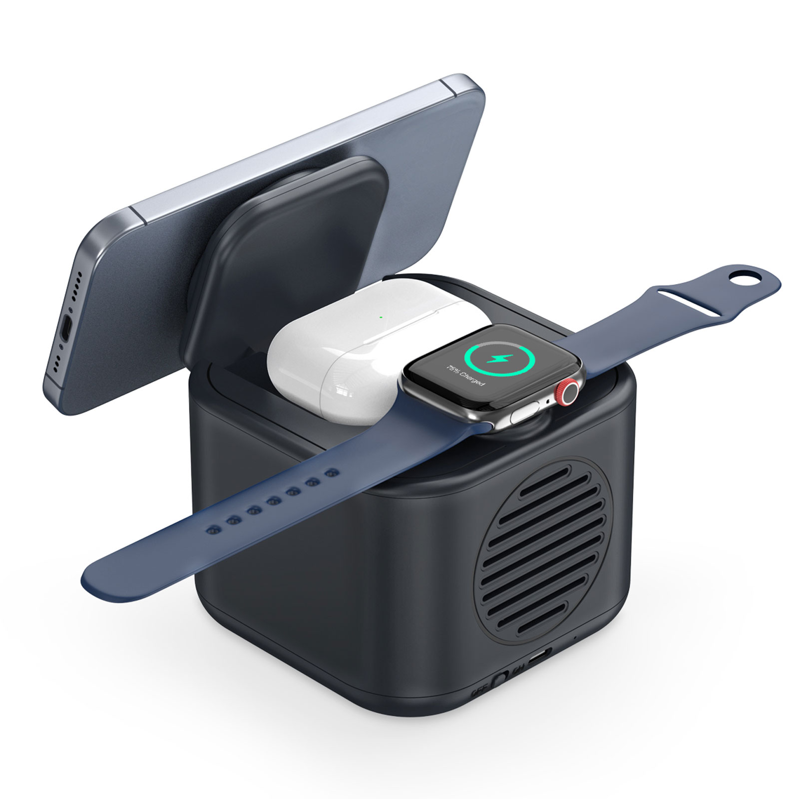 LOTUS SİYAH HOPARLÖR VE WIRELESS SARJ STANDI