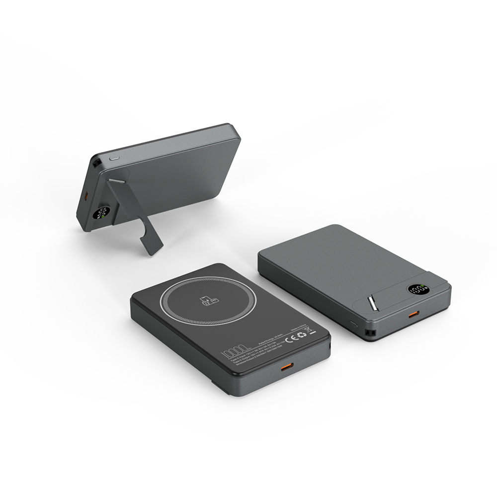 KİLYOS 10.000 MAH SİYAH MAGSAFE  ve  WIRELESS STANDLI POWERBANK