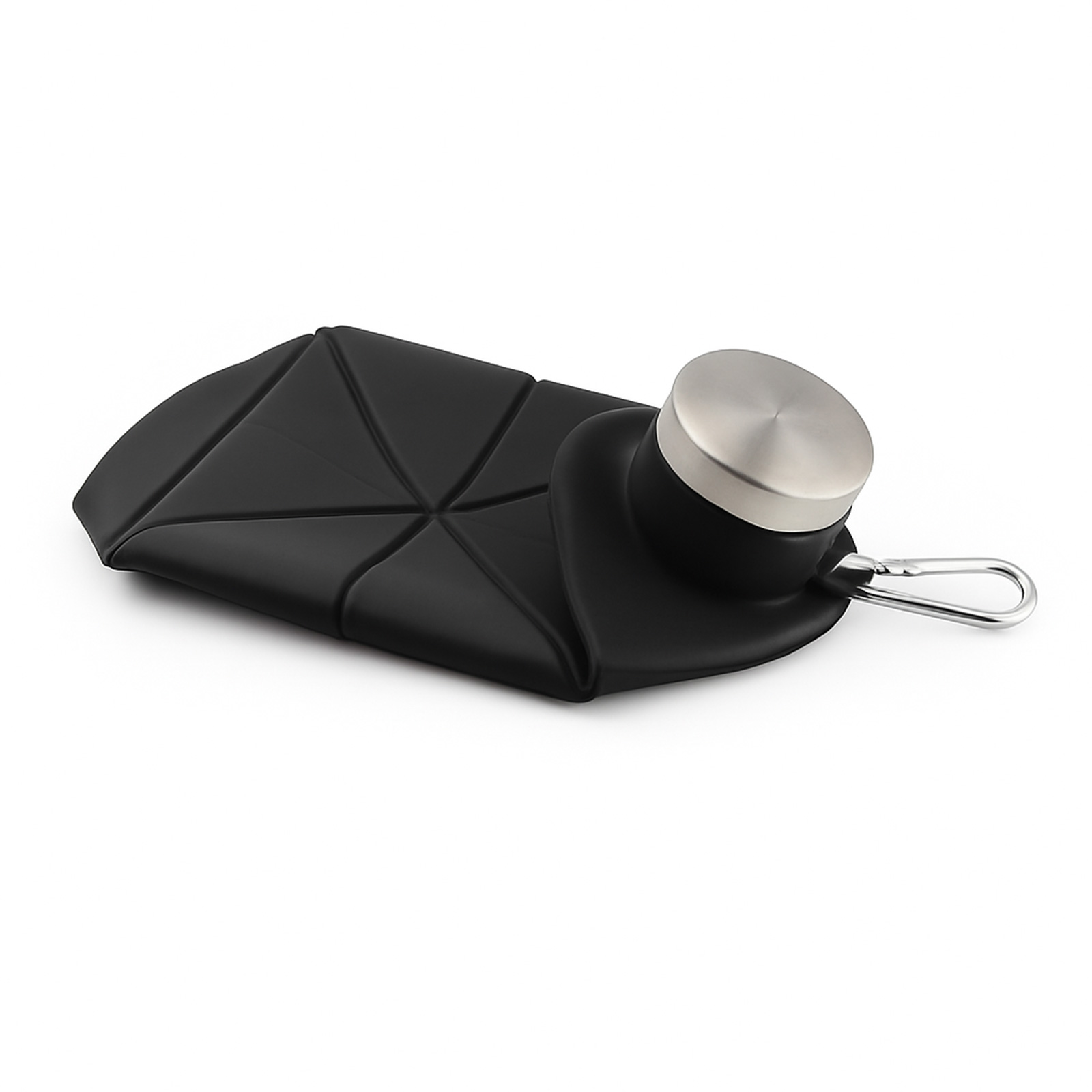 AYDENİZ SİYAH 700 ML KATLANABİLİR SİLİKON MATARA