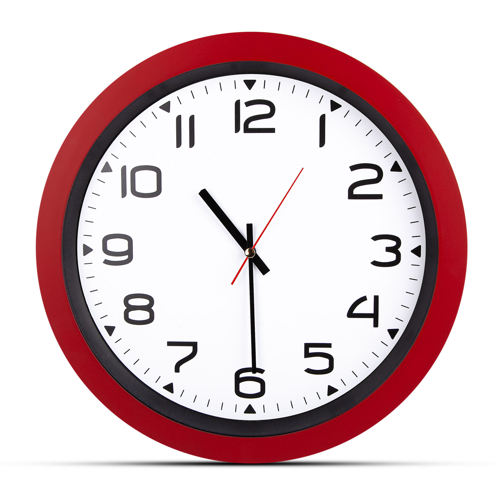 HERA KIRMIZI PLASTİK KASA DUVAR SAATİ (350MM)